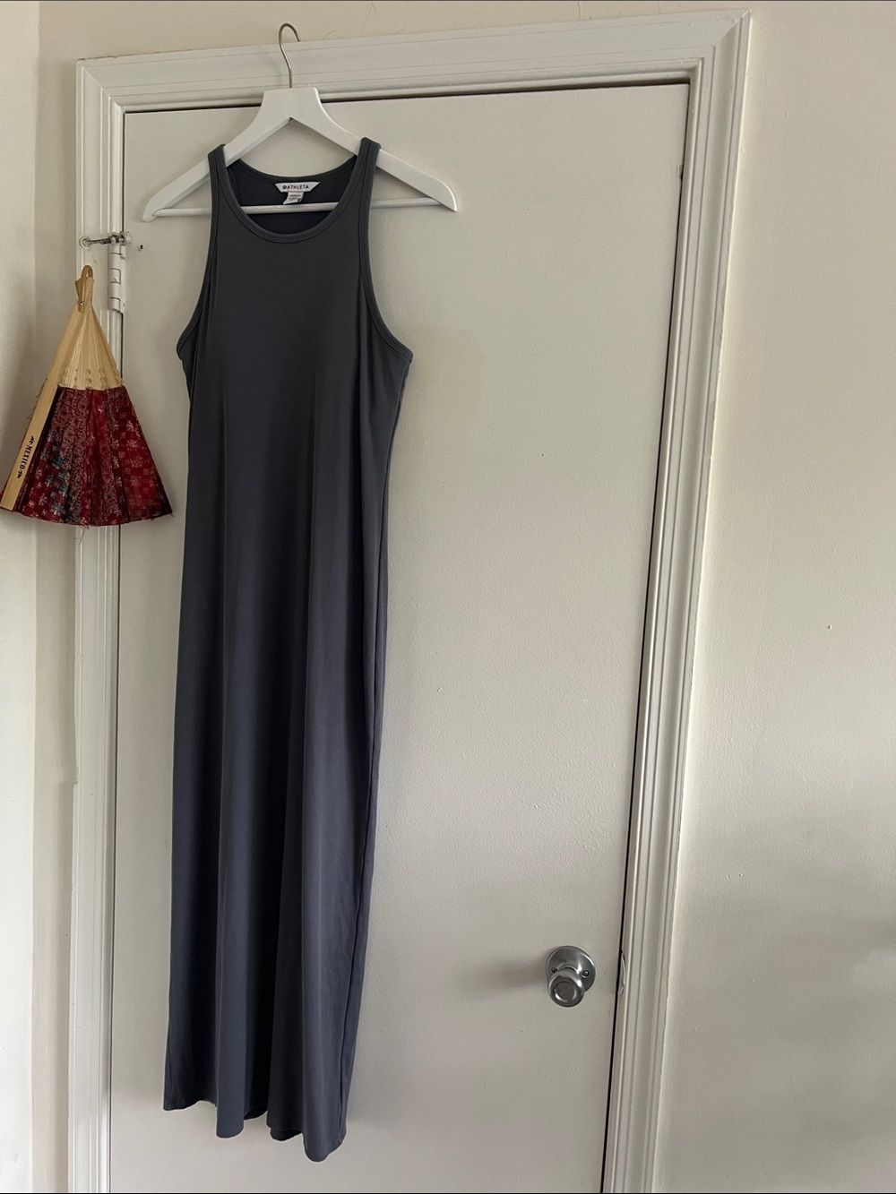 Athleta Charcoal Grey Sleeveless Maxi Dress